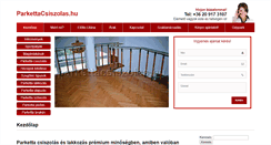 Desktop Screenshot of parkettacsiszolas.hu