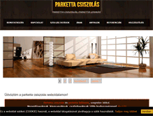 Tablet Screenshot of parkettacsiszolas.info
